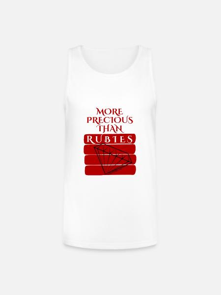 More Precious Than Rubies - Unisex Tri-Blend Organic Tank - white