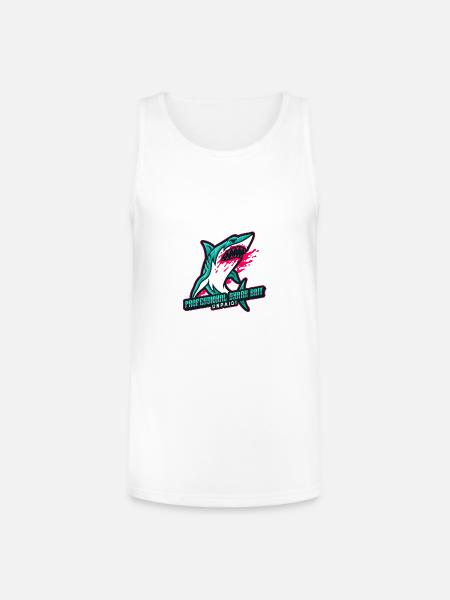 Professional Shark Bait. Unpaid! - Unisex Tri-Blend Organic Tank - white