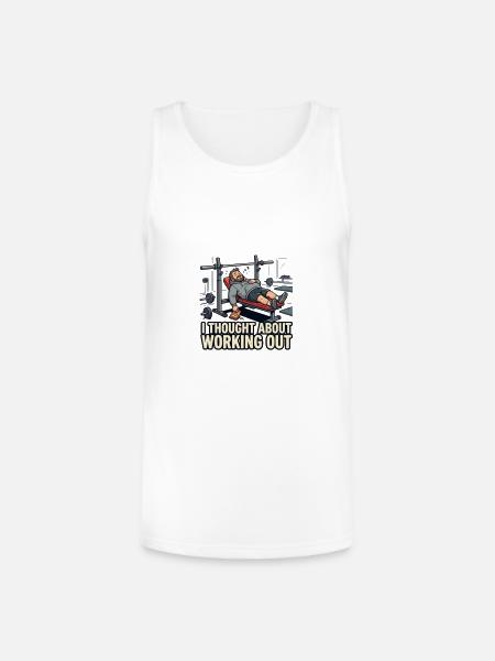 Emotionally Weak Physically Strong - Unisex Tri-Blend Organic Tank - white