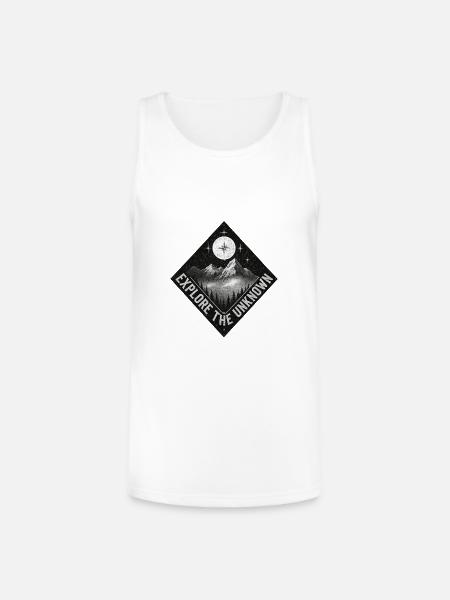 Explore the Unknown Patch - Unisex Tri-Blend Organic Tank - white