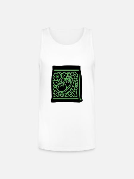 Seed Packet Tomatoes Veggies - Unisex Tri-Blend Organic Tank - white