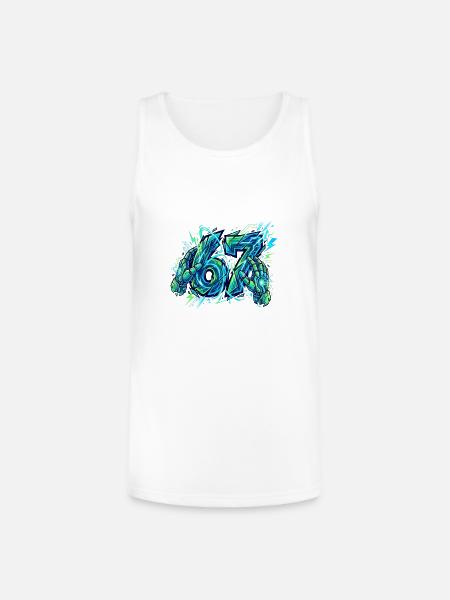 Neon Circuit Vortex Hands - Unisex Tri-Blend Organic Tank - white