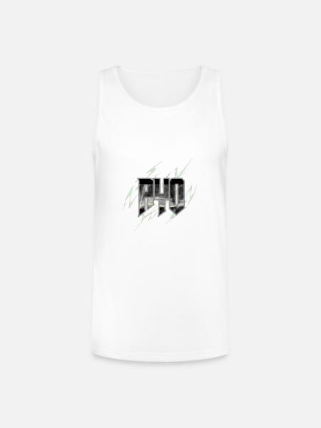 Electric WU Glyph with Lightning - Unisex Tri-Blend Organic Tank - white