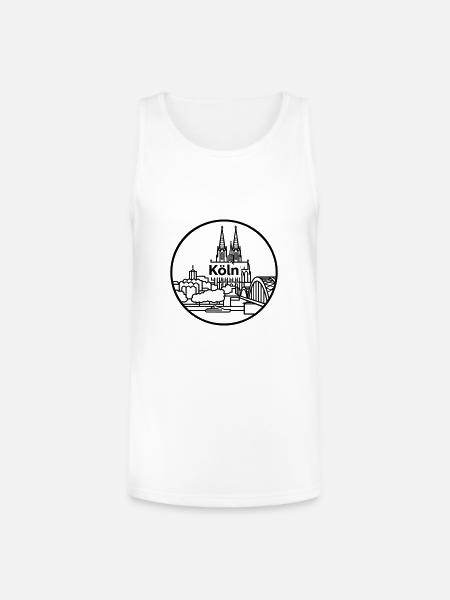 cologne germany - Unisex Tri-Blend Organic Tank - white