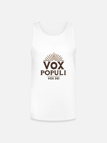 Vox Populi Sunburst Emblem - Unisex Tri-Blend Organic Tank - white