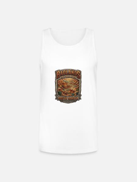 Badlands National Park Tee - Unisex Tri-Blend Organic Tank - white