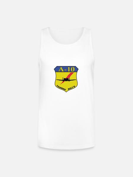 A-10 Thunderbolt II Shield - Unisex Tri-Blend Organic Tank - white