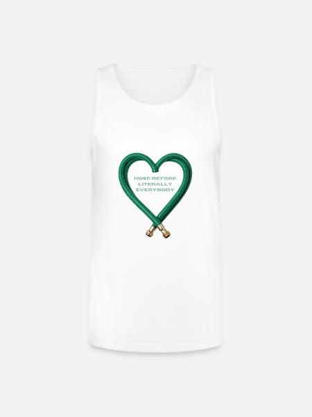 Hose Heart Humor - Unisex Tri-Blend Organic Tank - white