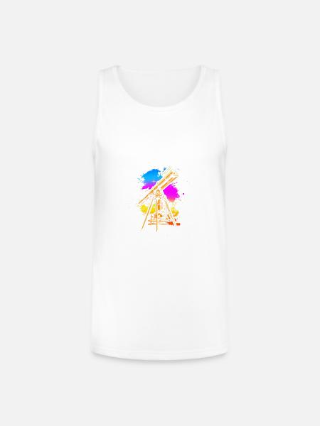 Astrophotography Galaxy Telescope - Unisex Tri-Blend Organic Tank - white