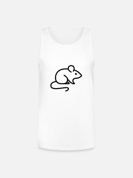 mouse - Unisex Tri-Blend Organic Tank - white