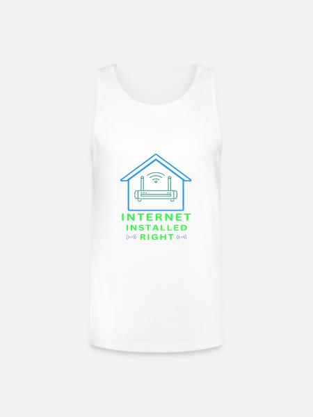 Internet_Installed_Right-_sized - Unisex Tri-Blend Organic Tank - white