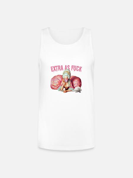 Rococo Bubblegum Queen - Unisex Tri-Blend Organic Tank - white