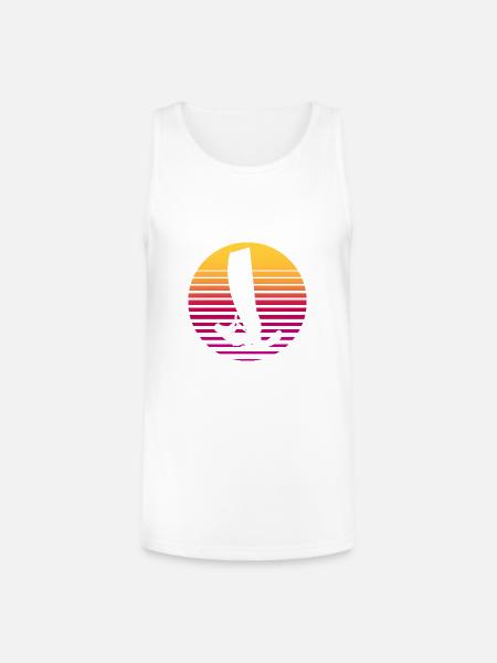 Windsurfing Water Sports Windsurfer - Unisex Tri-Blend Organic Tank - white