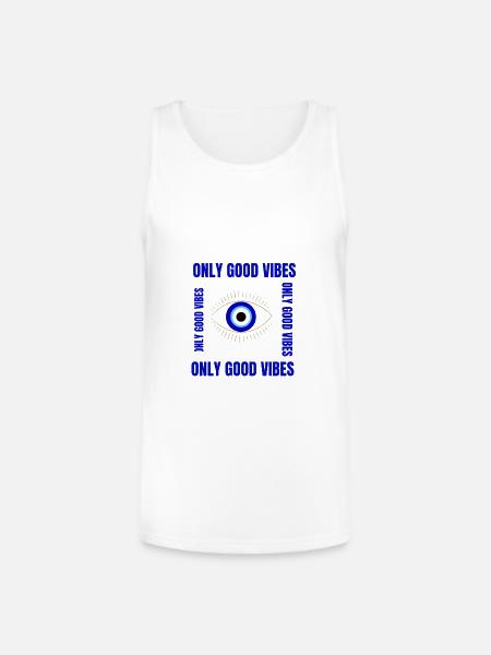 beautiful blue eyes - Unisex Tri-Blend Organic Tank - white