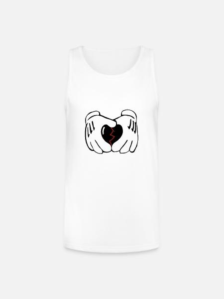 no_glove_love - Unisex Tri-Blend Organic Tank - white