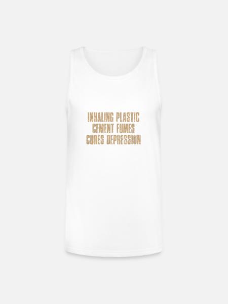 Plastic Fume Mood Pollution - Unisex Tri-Blend Organic Tank - white