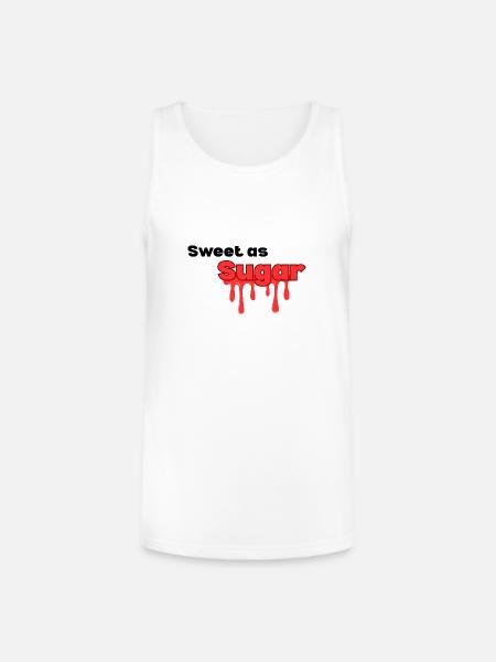 Sweet_as_sugar typography design - Unisex Tri-Blend Organic Tank - white