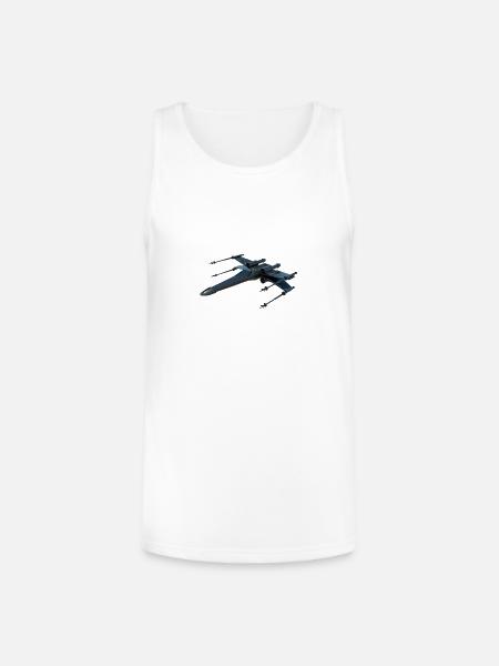 Stealth Fighter Jet Design - Unisex Tri-Blend Organic Tank - white