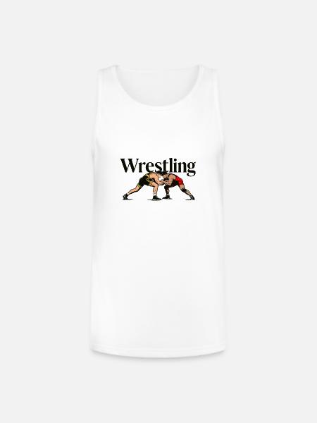 wrestling - Unisex Tri-Blend Organic Tank - white