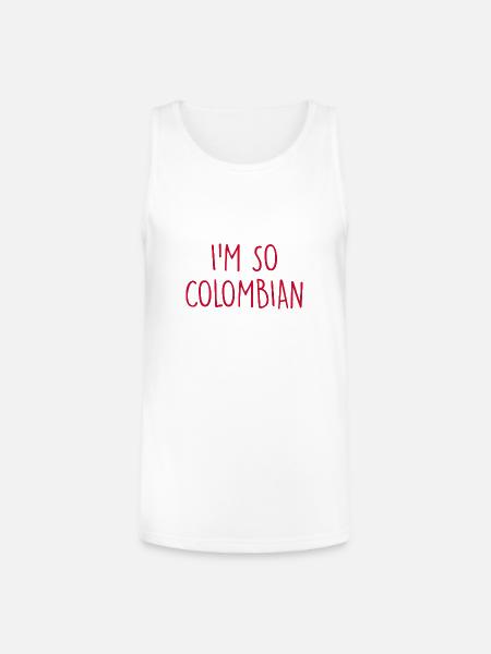 I'm so Colombian Colombia - Unisex Tri-Blend Organic Tank - white