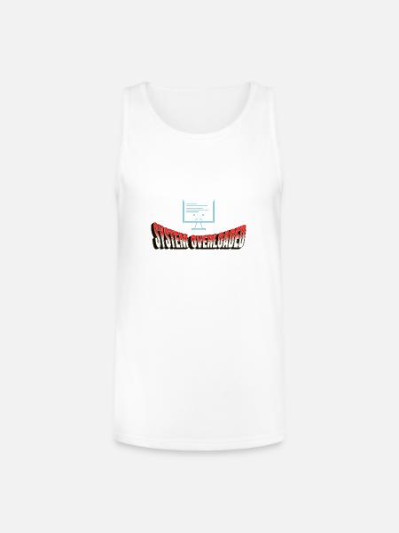 System Overloaded Graphic - Unisex Tri-Blend Organic Tank - white
