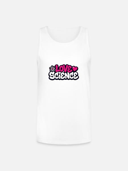 Love Science Schriftzug Logo - Unisex Tri-Blend Organic Tank - white
