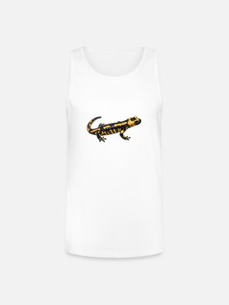 Fire salamander - Unisex Tri-Blend Organic Tank - white