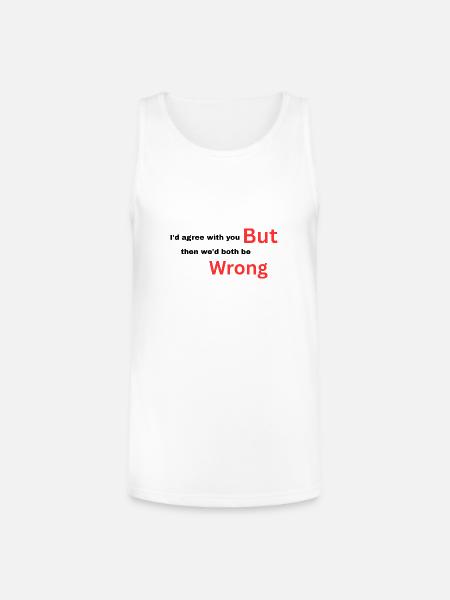 I-d_agree_with_you typography design - Unisex Tri-Blend Organic Tank - white