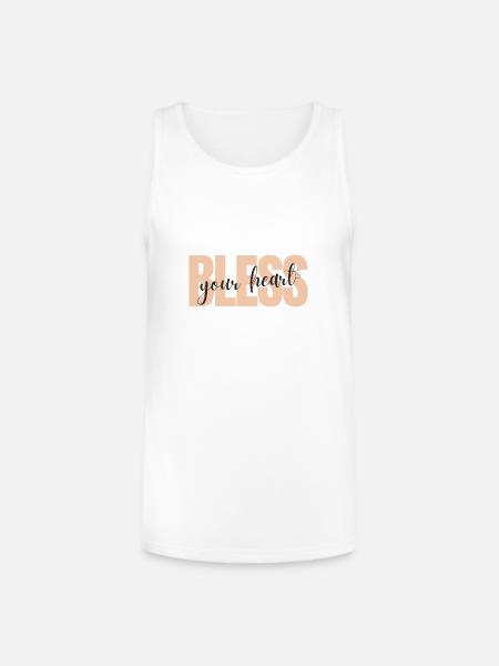Bless your heart - Unisex Tri-Blend Organic Tank - white