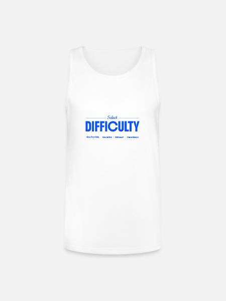 Select Difficulty Gaming - Unisex Tri-Blend Organic Tank - white