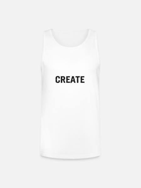 Create Splash Glyph - Unisex Tri-Blend Organic Tank - white