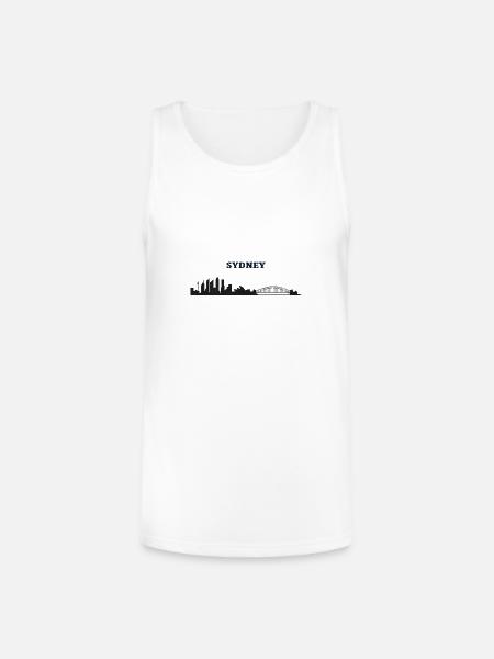 Sydney - Unisex Tri-Blend Organic Tank - white