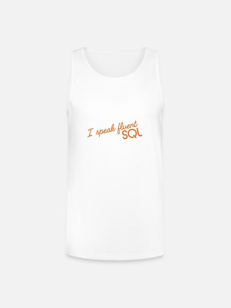 I_speak_fluent_SQL2 - Unisex Tri-Blend Organic Tank - white