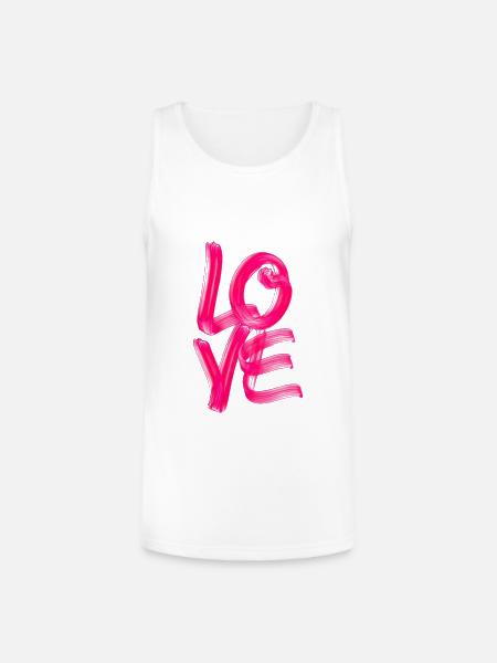 Love - Unisex Tri-Blend Organic Tank - white