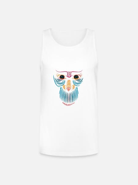 Smile Face - Unisex Tri-Blend Organic Tank - white
