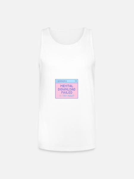 Pastel Glitch Error Window - Unisex Tri-Blend Organic Tank - white