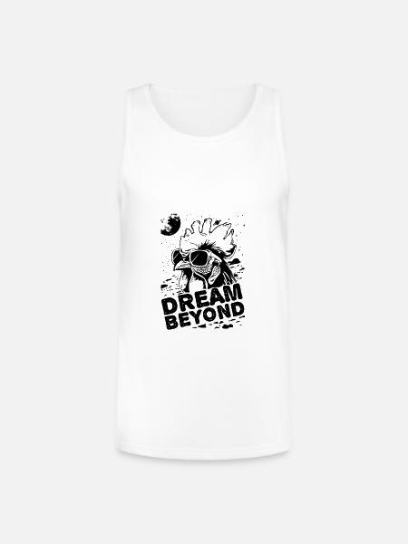 Noir Glyphs Nightscape - Unisex Tri-Blend Organic Tank - white