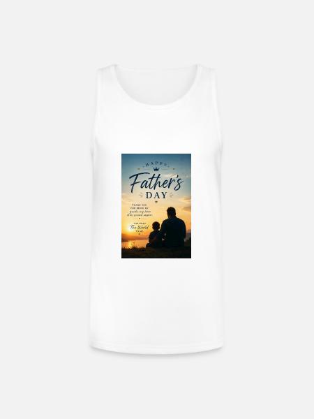 Sunset Bond: Father’s Day - Unisex Tri-Blend Organic Tank - white