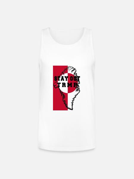 Greenland red white - Unisex Tri-Blend Organic Tank - white