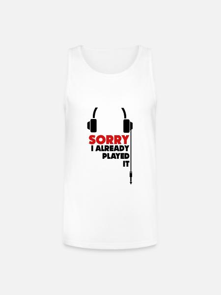 sorry_i_already_played_it_3 - Unisex Tri-Blend Organic Tank - white