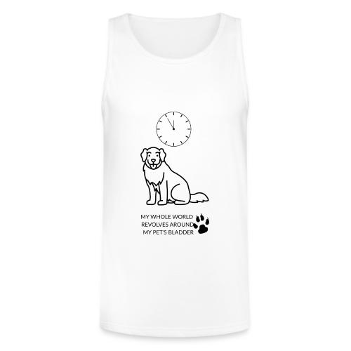 My Pet's Bladder World T-Shirt | Funny Dog/Cat Own - Unisex Tri-Blend Organic Tank