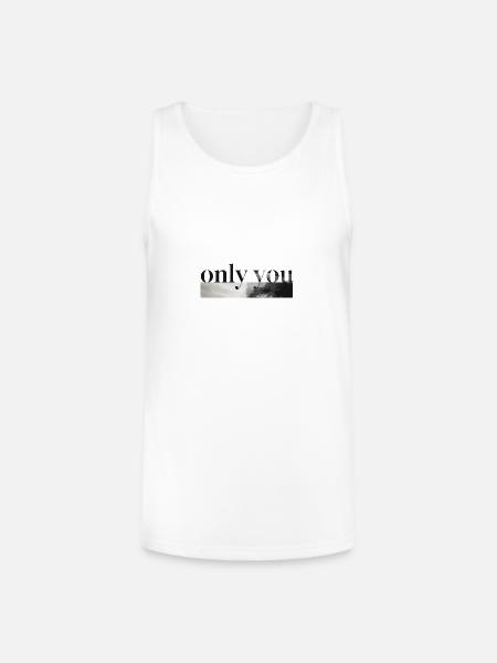Only You Mono Landscape - Unisex Tri-Blend Organic Tank - white