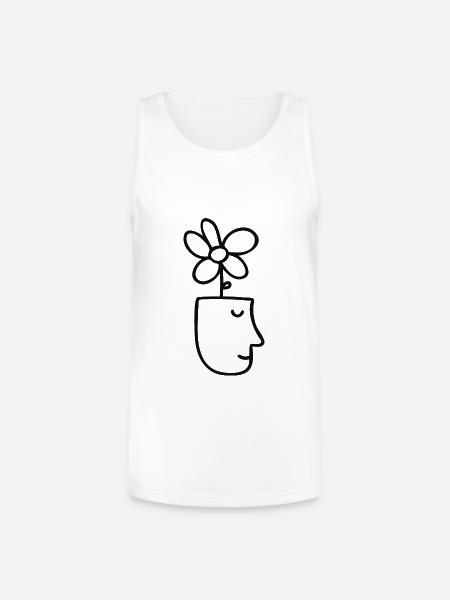 Flourishing Mind - Unisex Tri-Blend Organic Tank - white