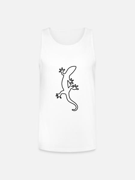 Lizard Salamander Gecko Fire salamander - Unisex Tri-Blend Organic Tank - white