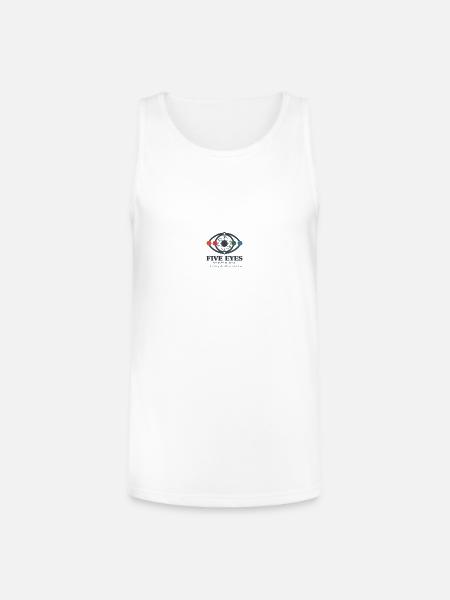 five eyes - Unisex Tri-Blend Organic Tank - white