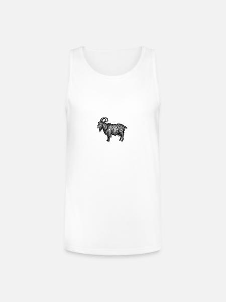 Midnight Nebula Goat - Unisex Tri-Blend Organic Tank - white