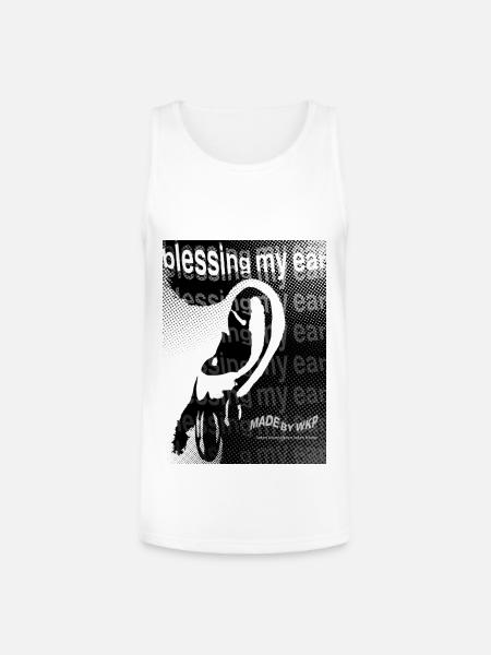 Echo Ear Blessing Halftone Art - Unisex Tri-Blend Organic Tank - white