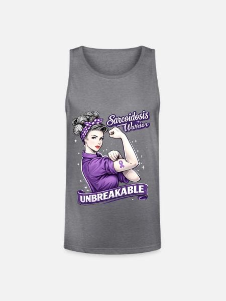 Sarcoidosis Warrior Unbreakable - Unisex Tri-Blend Organic Tank - heather gray