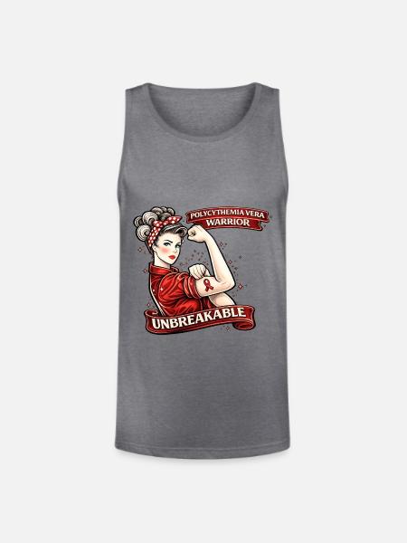 Unbreakable Polycythemia Vera Warrior - Unisex Tri-Blend Organic Tank - heather gray
