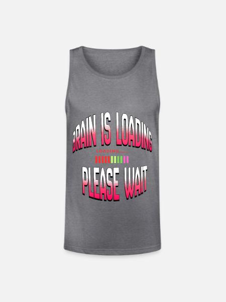 Brain Loading Please Wait - Unisex Tri-Blend Organic Tank - heather gray